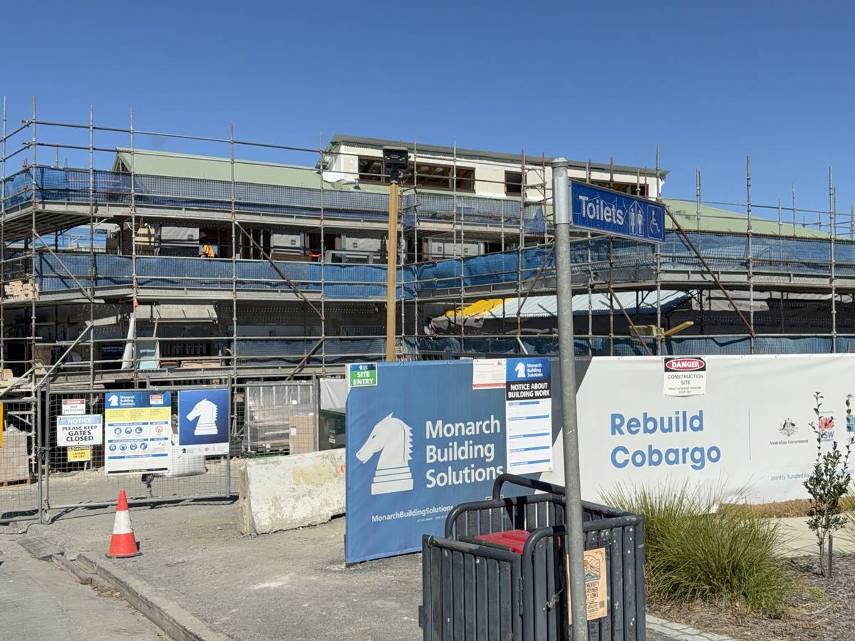 Commercial construction site scaffolding on the NSW South Coast